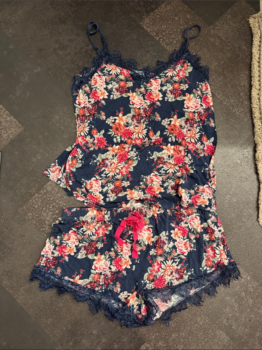 Seeing Stars Floral Navy Cami & Shorts Pajama Set